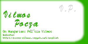 vilmos pocza business card